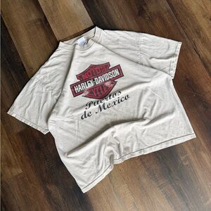Harley-Davidson Cream Vintage T Shirt